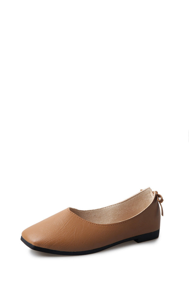 Square Toe Ballet Slip-on Flat Shoes